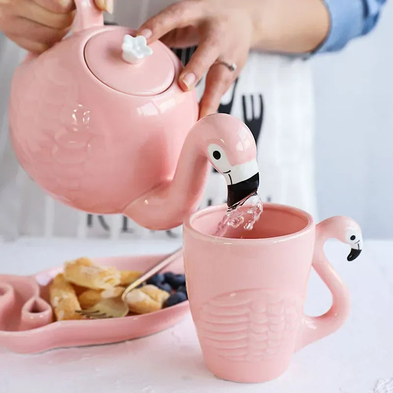 Brehn | Pink Flamingo Keramik Teeset
