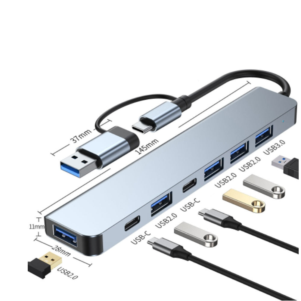 Brehn | Thunderbolt 3 USB-C Hub mit HDMI, PD, SD/TF für MacBook Air M1 und iPad Pro