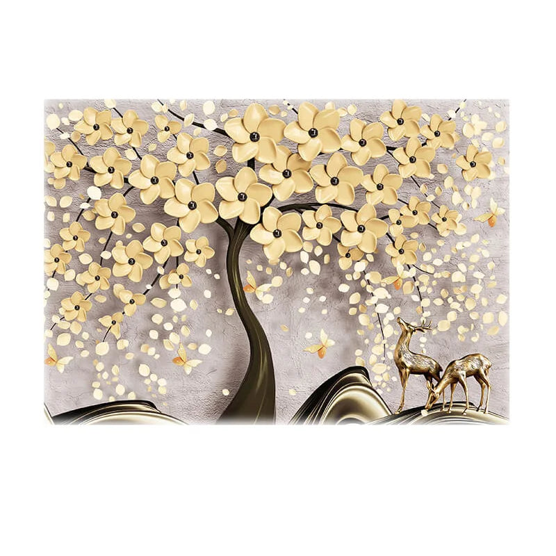 Abstract Floral Big Blossom Petal Tree Wandkunst Feine Kunst Leinwanddrucke Bild Für Wohnzimmer Schlafzimmer Salon Kunst Dekor | Brehn