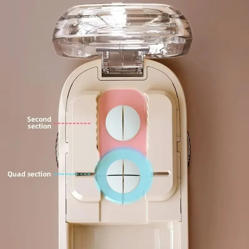 Taschenformat staubdichter Pillenschneider Organizer