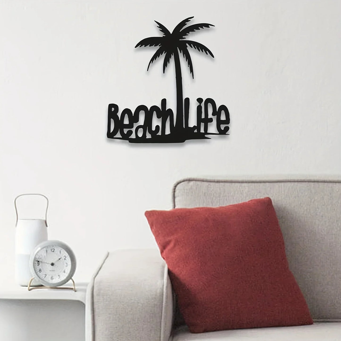 Beach Life Kokosnussbaum Metall Wandkunst 3D Dekoration Für Wohnzimmer Schlafzimmer Zuhause Büro Wand Dekoration | Brehn