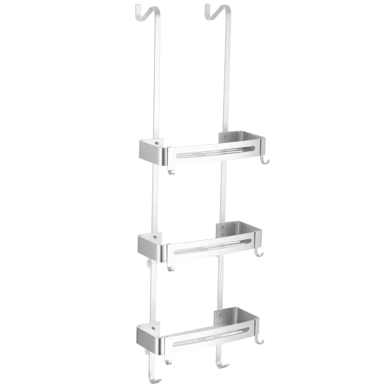 Sleek Duschnagelfreies Dual-Layer-Organizer-Regal