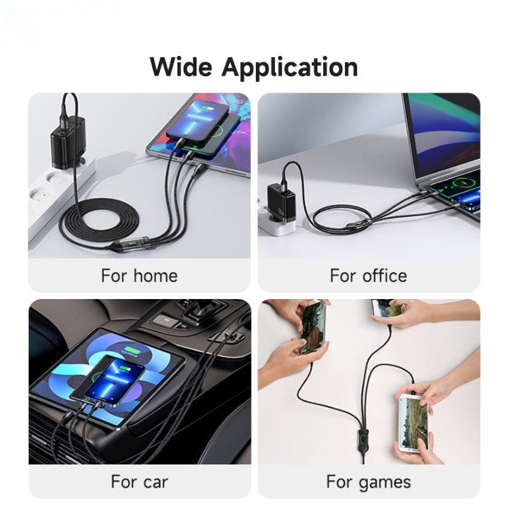 Brehn | 3in1 Digital Display Schnelles Laden Universalkabel