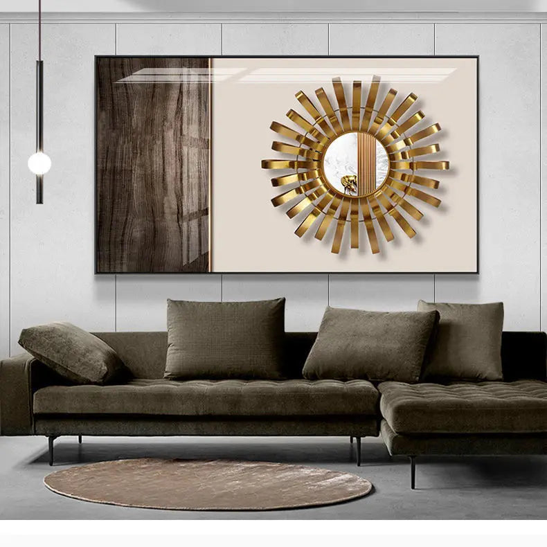 Moderne Ästhetik Abstrakte Sonne & Mond Wandkunst Feine Kunst Leinwanddrucke Bilder für luxuriöses Loft Wohnzimmer Esszimmer Lifestyle Kunst Dekor | Brehn