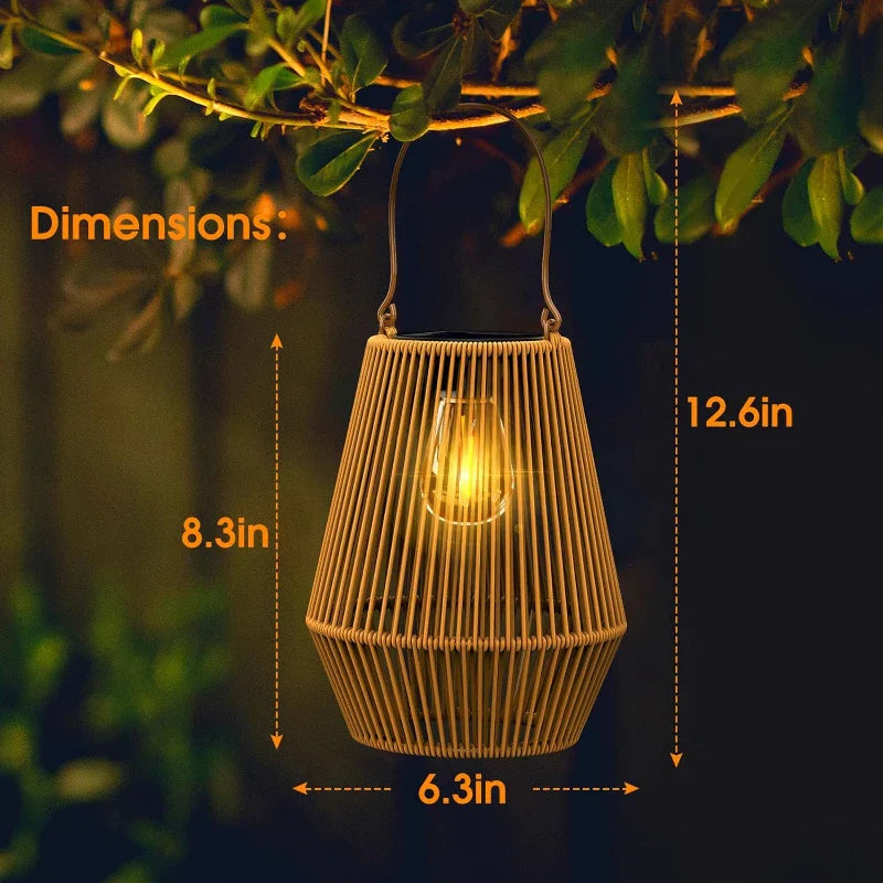 Solar Rattan Laterne Brehn