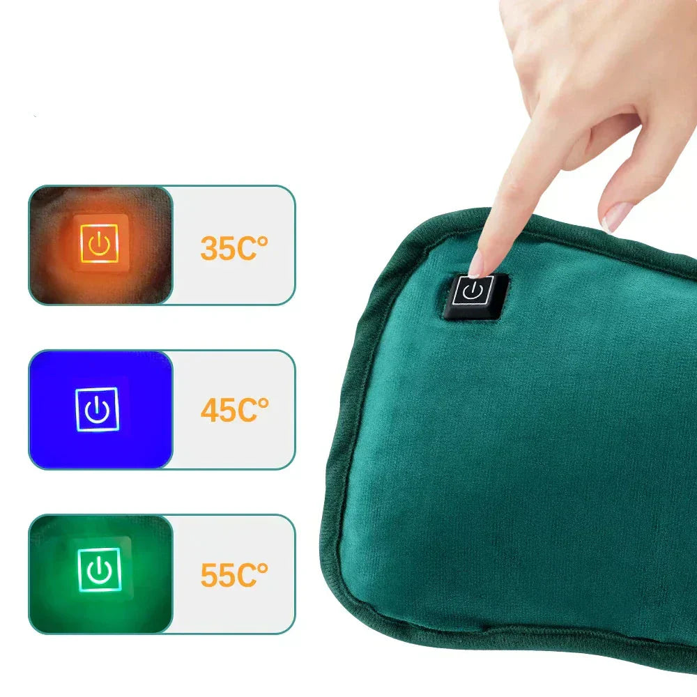 Brehn | Tragbares Graphen-Heizkissen | USB-Wiederaufladbar | 3 Temperaturstufen | Ergonomischer Hand- & Bauchwärmer | Inkl. intelligenter Abschaltautomatik
