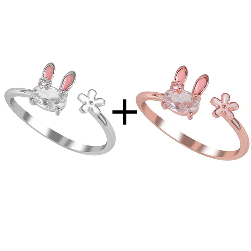 Brehn | Magischer Strahlender Hasen Charm Ring