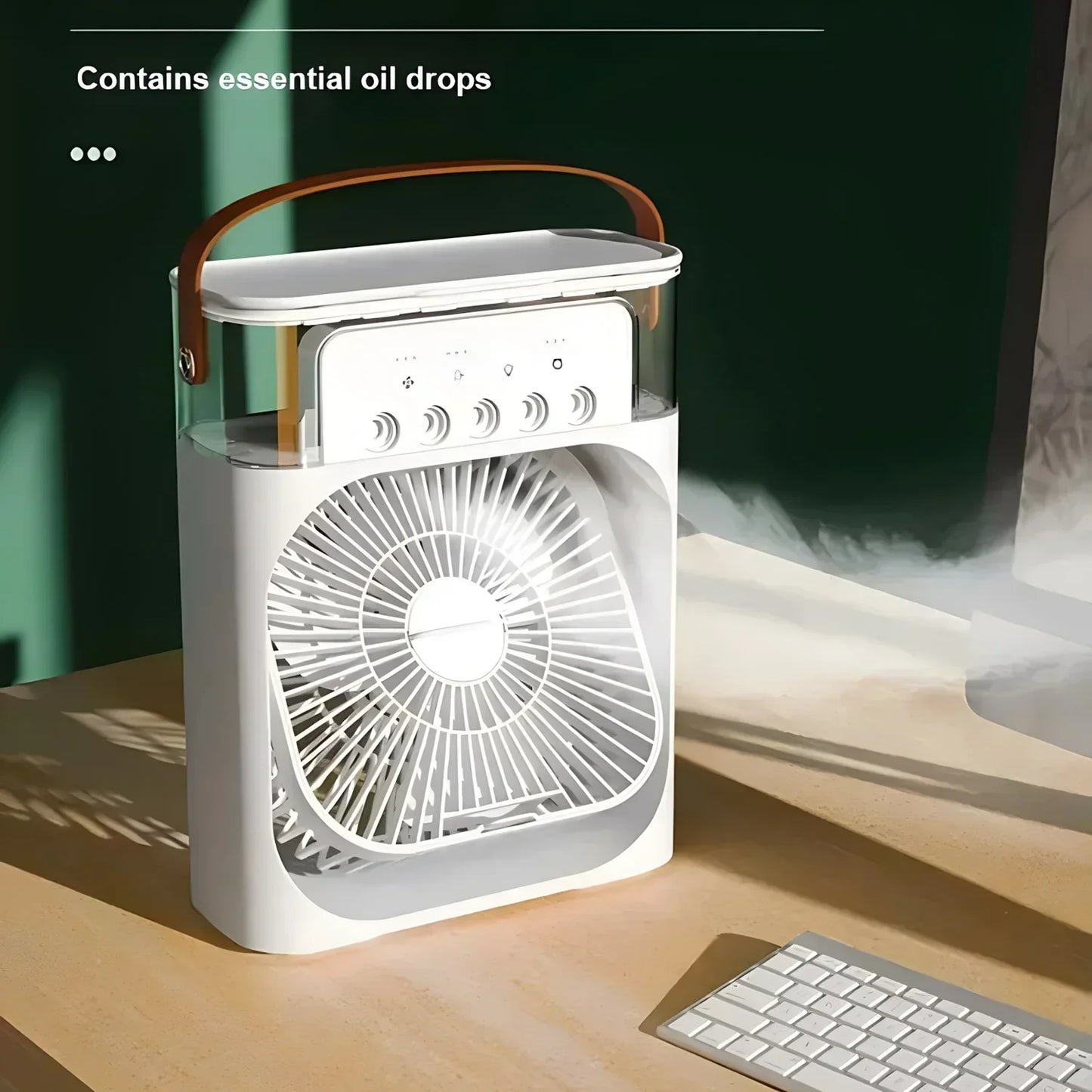 Portae 3-in-1 Luftkühler mit Ventilator, Klimaanlage und Luftbefeuchter – energieeffizient, 7-farbige LED-Beleuchtung