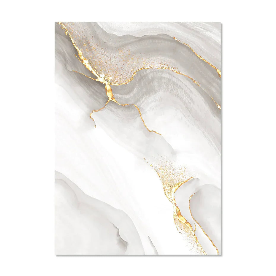 Leichte Luxus Gold Grau Marmor Druck Wandkunst Feine Kunst Leinwanddrucke Poster Abstrakte Minimalistische Bilder Für Moderne Wohnzimmerdekoration | Brehn
