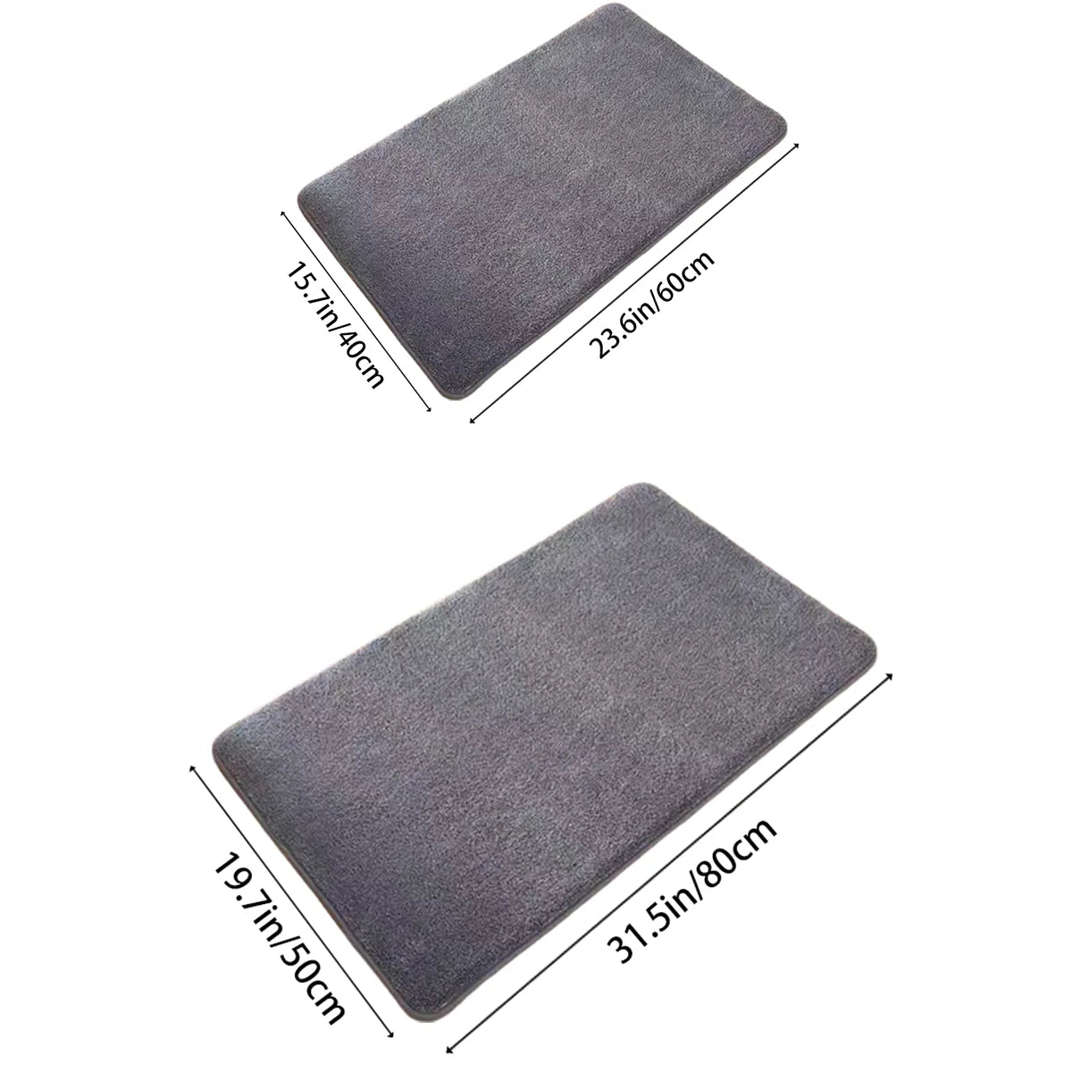 Ultra-absorbierende nordische Badematte Duschraum Bodenmatte super rutschfest gepolsterte weiche Samt-Duschmatte für das Badezimmer | Brehn