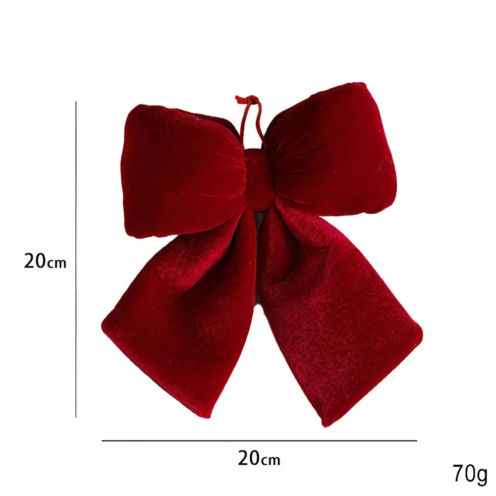 Rote Samtschleife zum Dekorieren – Eleganter Baumschmuck für Weihnachten, Ideal für Christbaum, Türdekoration oder festliche Geschenkverpackungen | Brehn