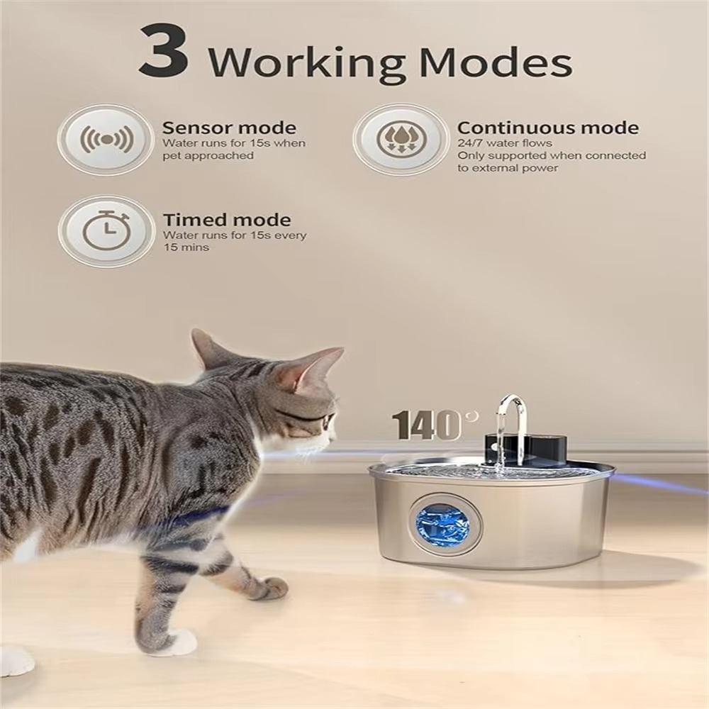 Automatische Haustier-Trinkstation mit großem Fassungsvermögen, USB-Ladefunktion und intelligentem Sensor