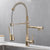 Brehn | DualFlow Küchenarmatur - Luxuriöse Doppel-Bronze-Küchenarmatur