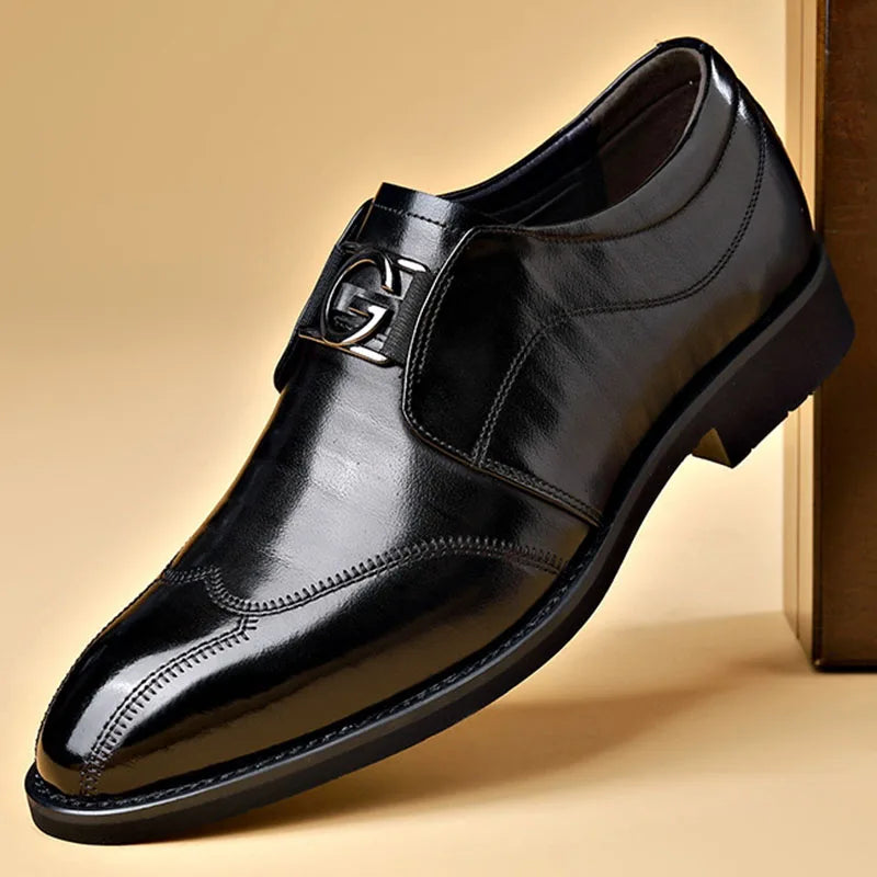 Herren Leder Schuhe Stylische Herren Schuhe Spitzer Oxford Hochzeit Leder Herren Dress Schuhe Gentleman Büro Schuh