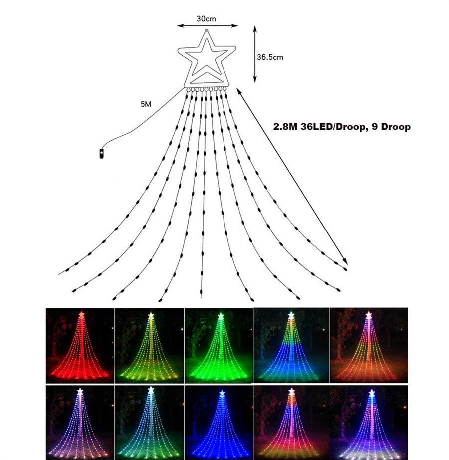 Brehn | Kreative Smarte Weihnachtsbaum LED Lichterkette