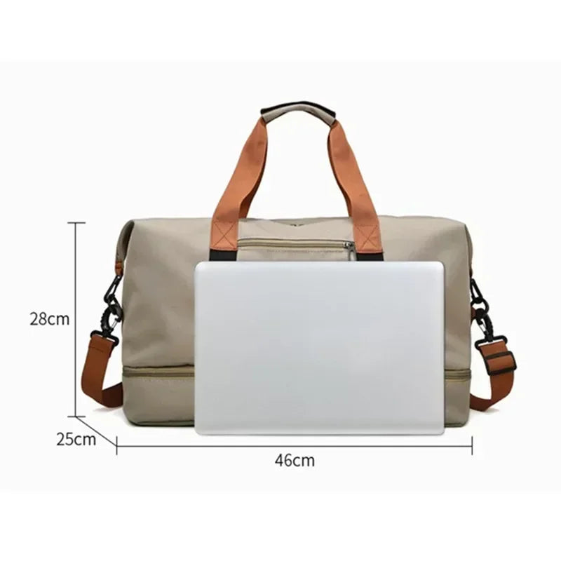 Brehn | VOLARIS Fitness-Reisetasche | Große Kapazität | Trockennass-Trennung | Hand- & Schultertasche für Damen