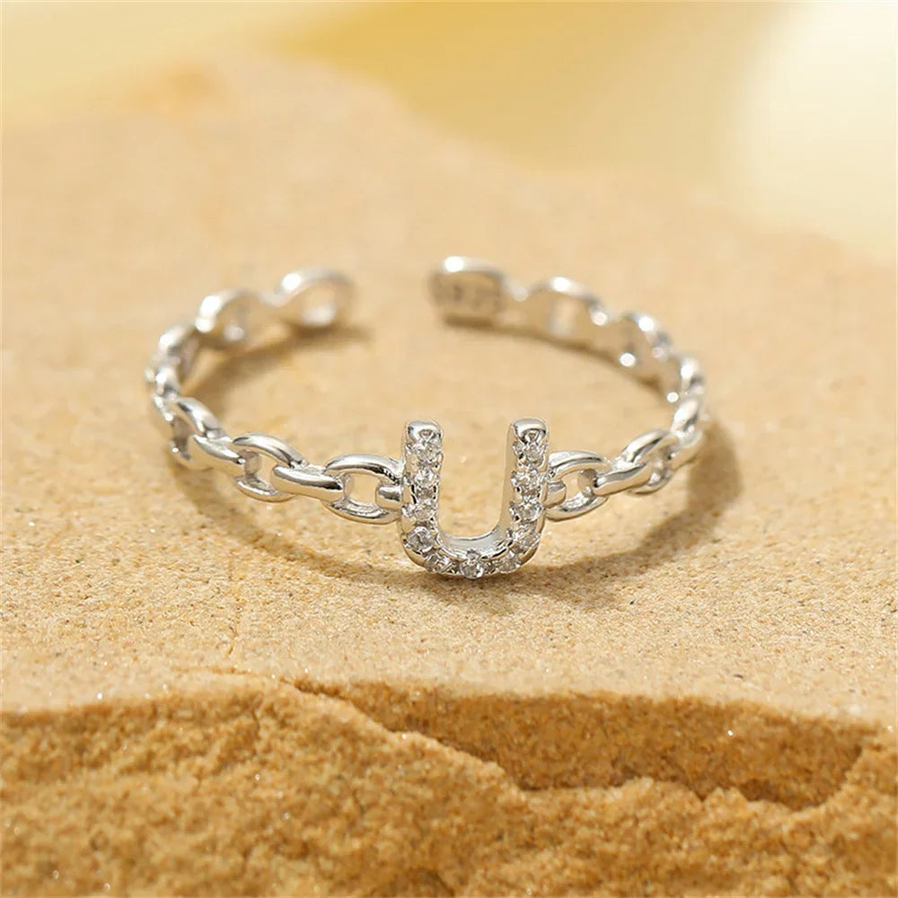 Brehn | Zierlicher Diamant Buchstaben Initialring