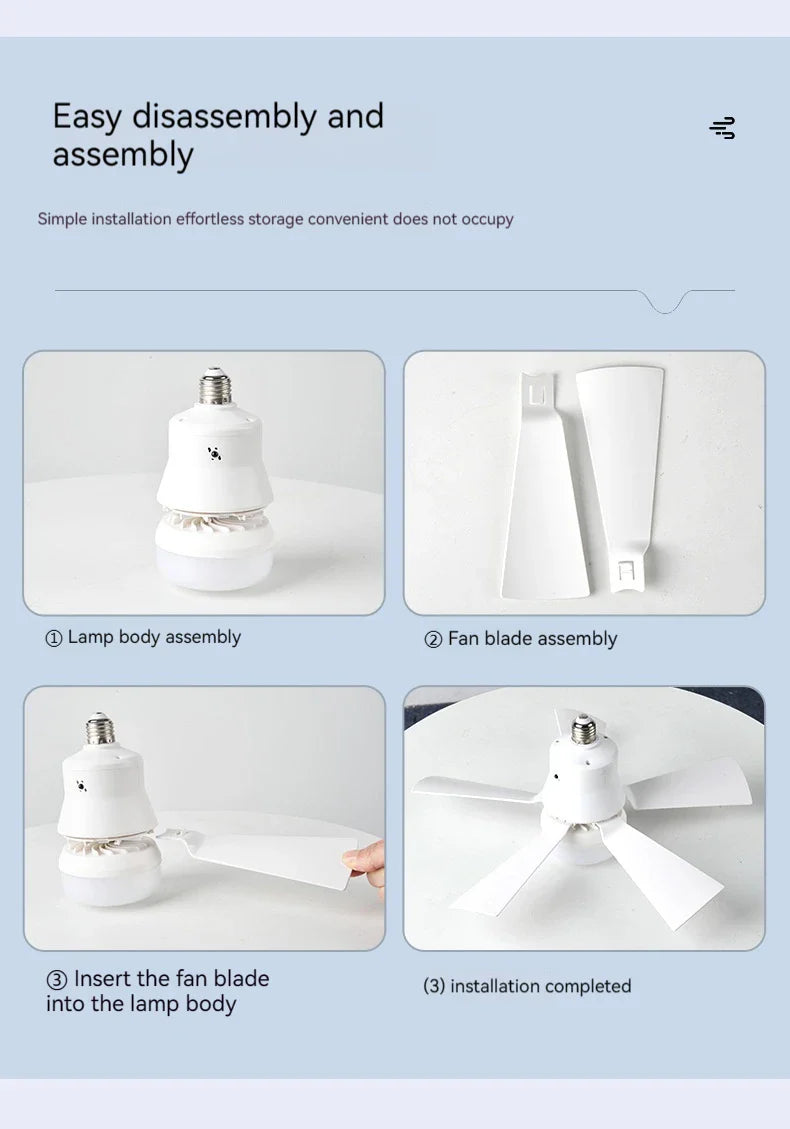 30W E27 Deckenventilator Licht mit Fernbedienung - LED Dimmfunktion, intelligenter leiser Ventilator für Schlafzimmer & Wohnzimmer | Brehn