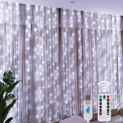 Lichtervorhang LED – USB-gesteuerte Lichterkette für Fenster und Zimmerdeko | Brehn