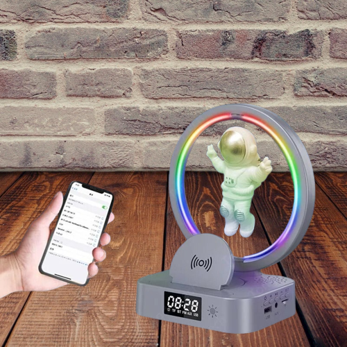 VIvolux | Galaktischer Astronaut Wecker RGB Lautsprecher