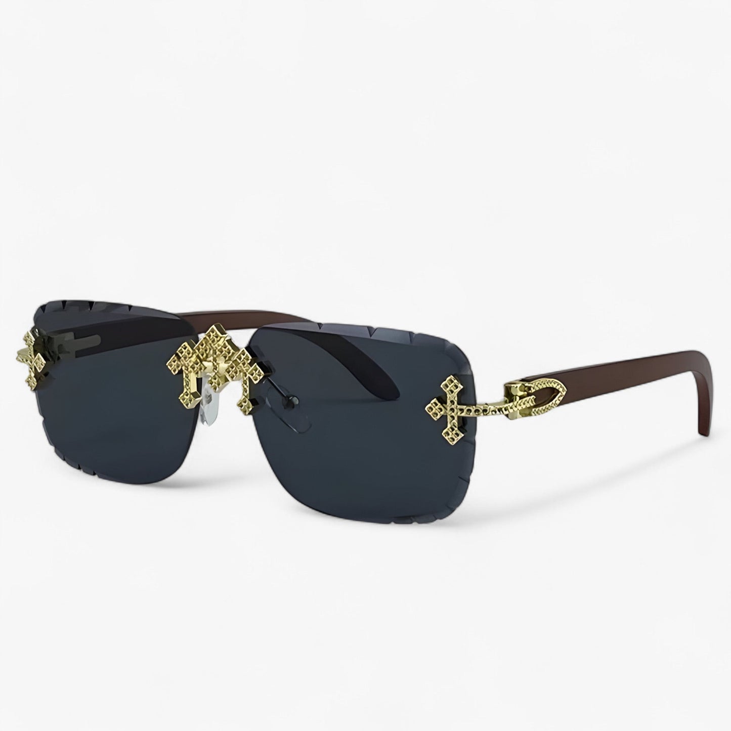 Randlose Steampunk Sonnenbrillen mit Metallakzenten – Nirex | Brehn