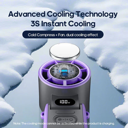 CoolityGo Handventilator mit Ice-Cool-Technologie | 100 Geschwindigkeitsstufen | 3600mAh Akku | Faltbar & ultraleicht | Brehn