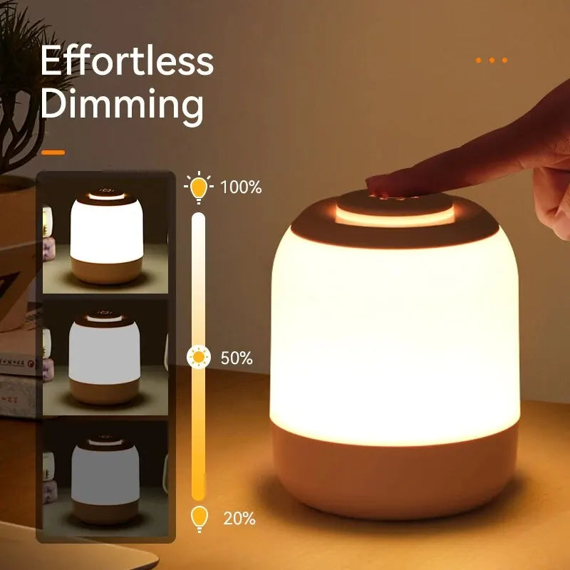 Brehn | LUMINA TOUCH LED Tischlampe | Tragbar & Dimmbar | Touch-Steuerung | Für Schlafzimmer & Kinderzimmer