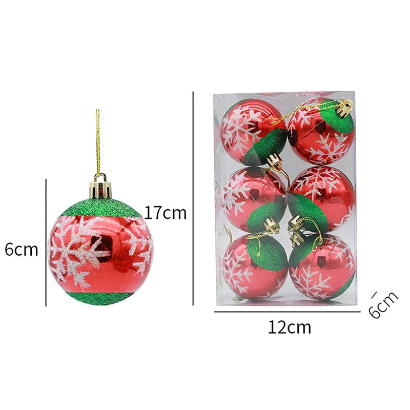 Elegante Schneeflocken Weihnachtskugeln Set – Hochwertige Christbaumkugeln in Rot, Weiß und Gold, perfekt für festliche Baumdeko zu Weihnachten | Brehn
