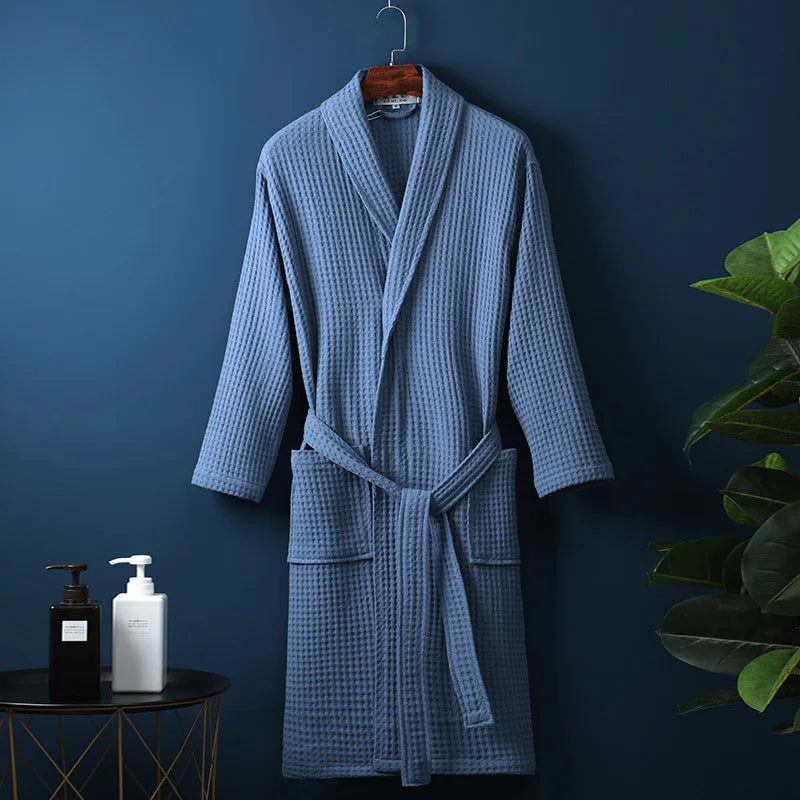 Brehn | CozyCotton Premium Bademantel aus Baumwolle | Weich & Atmungsaktiv | Perfekt für Herren & Damen | Mit Taschen