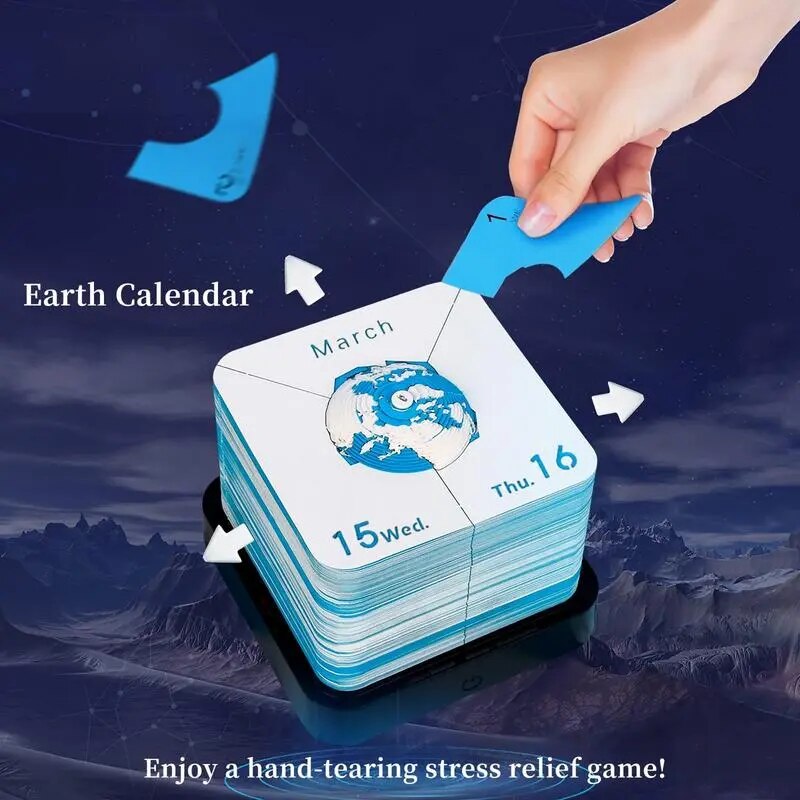 3D Earth Wanderer Kalender Memo Pad | Brehn