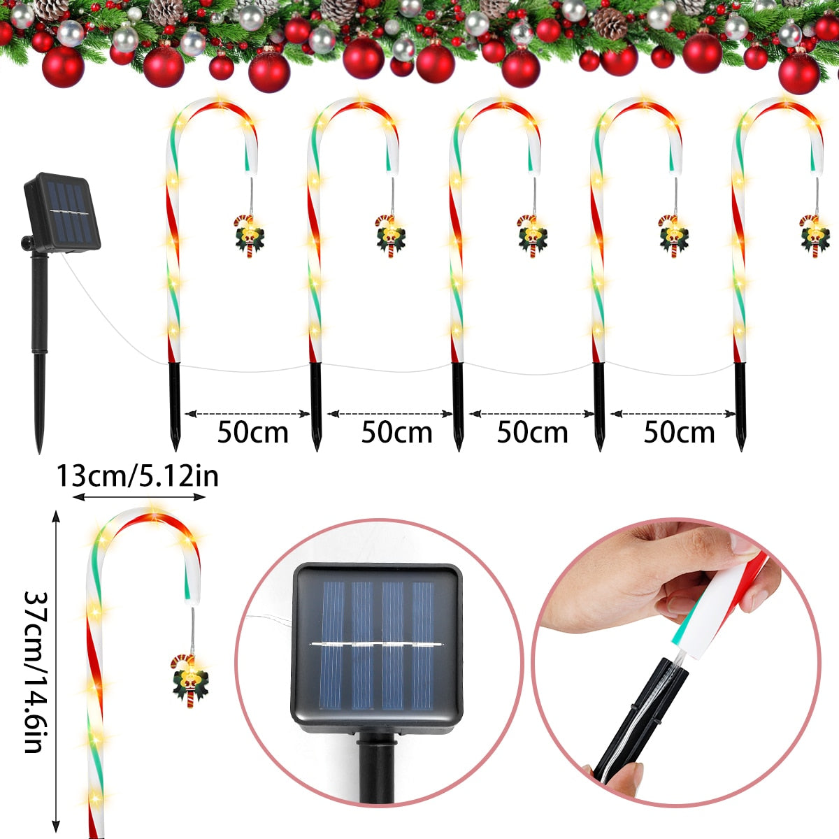 Brehn | Zuckerstangenstraße LED Solar Lampe