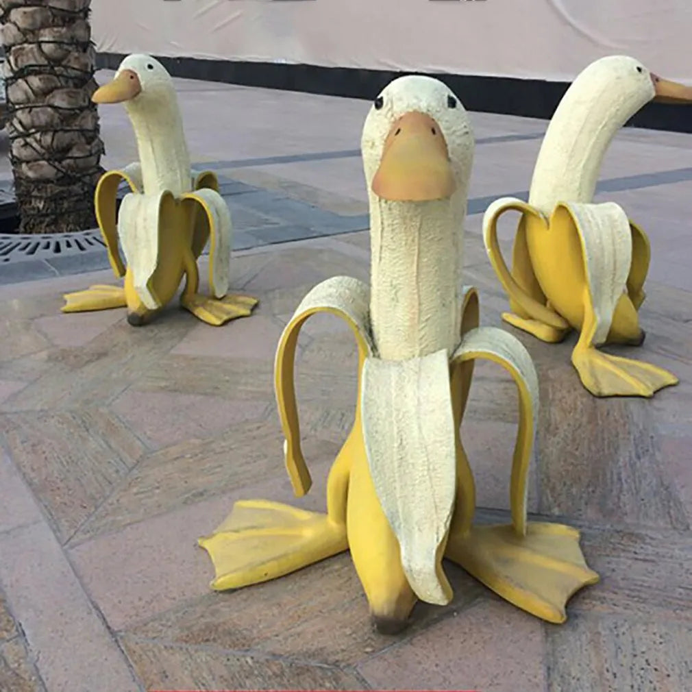 Geschälte Banane Ente Gesicht Gartendekor | Brehn
