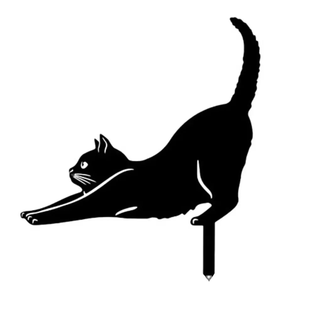 Brehn | Mystische schwarze Katze kreative Gartenfigur
