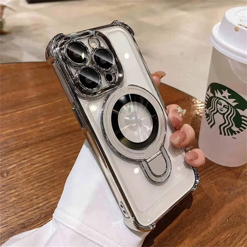 Hochwertige magnetische iPhone-Hülle mit MagSafe-Ständer und Stoßschutz