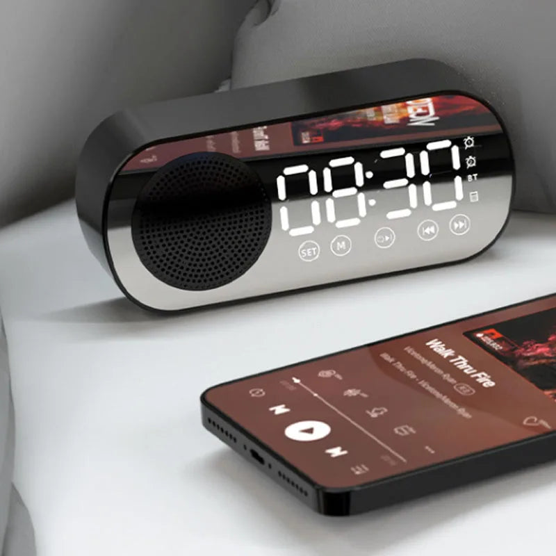 Digital alarm clock with Bluetooth speaker & FM radio