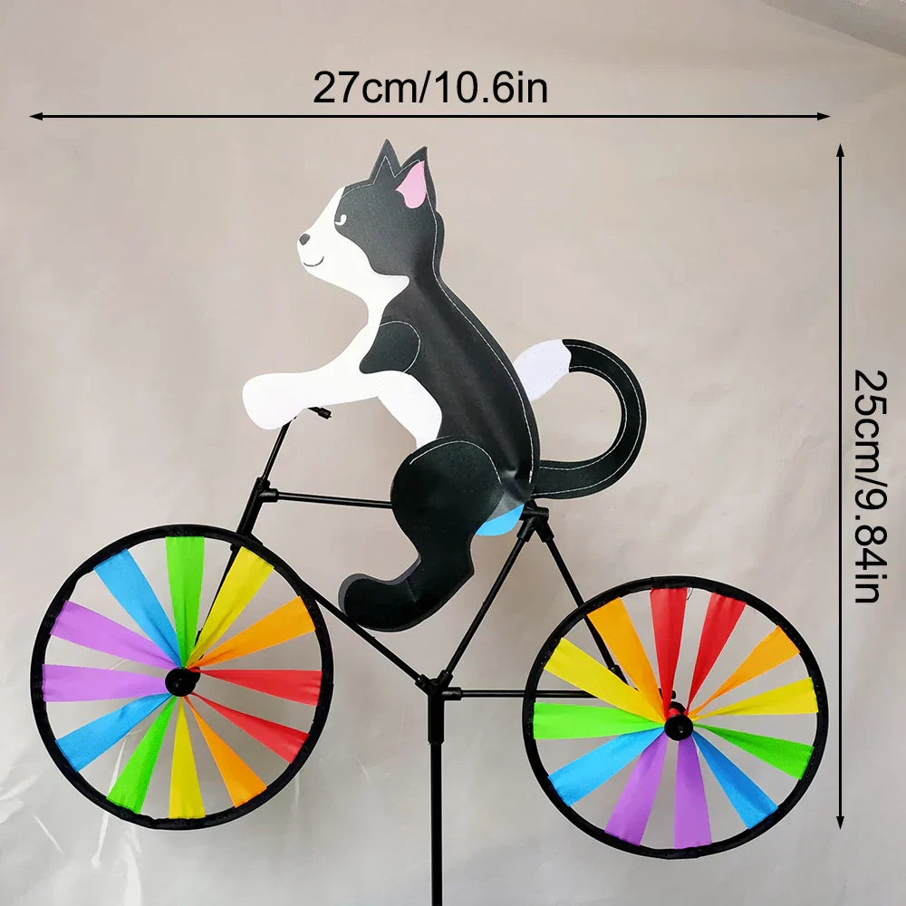 Brehn | Regenbogen Fahrrad Katze Garten Dekoration
