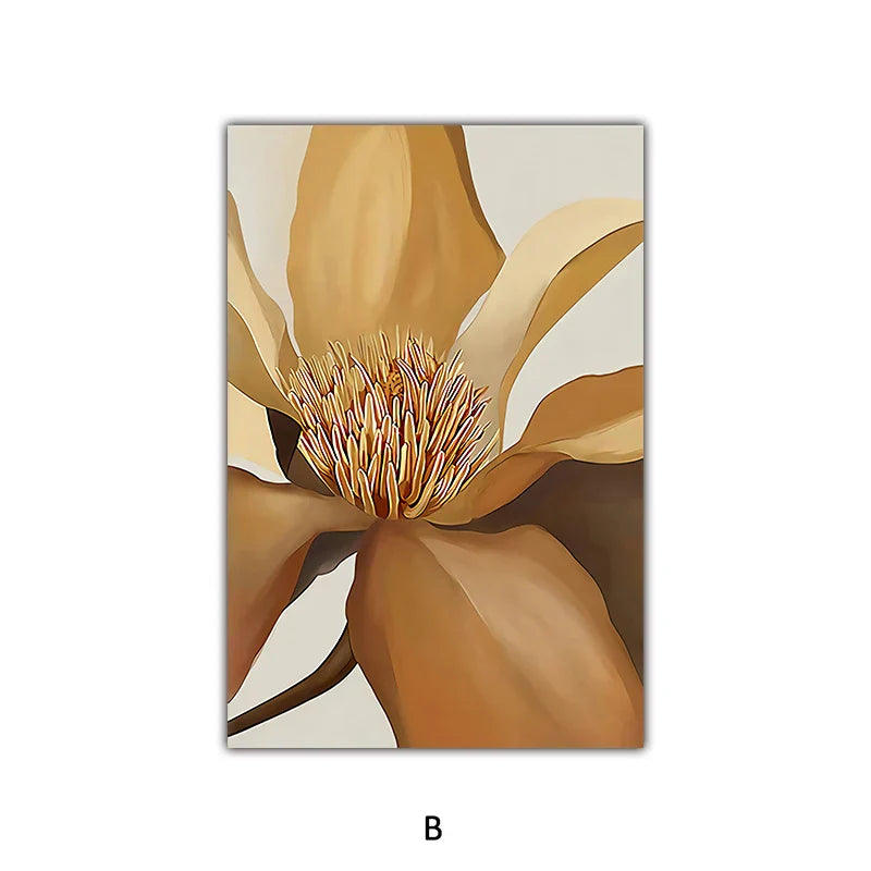 Große abstrakte florale Wandkunst feine Kunstleinwanddrucke moderne Botanikbilder für Wohnzimmer Esszimmer Schlafzimmer Kunstdekoration | Brehn
