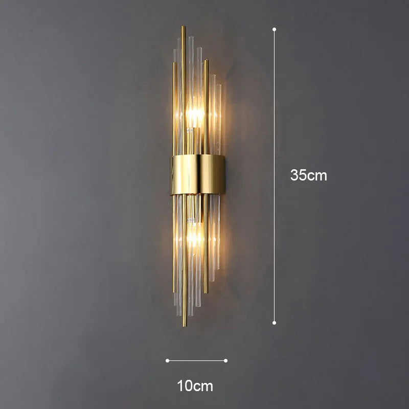Brehn | GoldenLuxe Elegante LED-Wandleuchte | Luxuriöses Design in Gold | Stilvolle Wandbeleuchtung