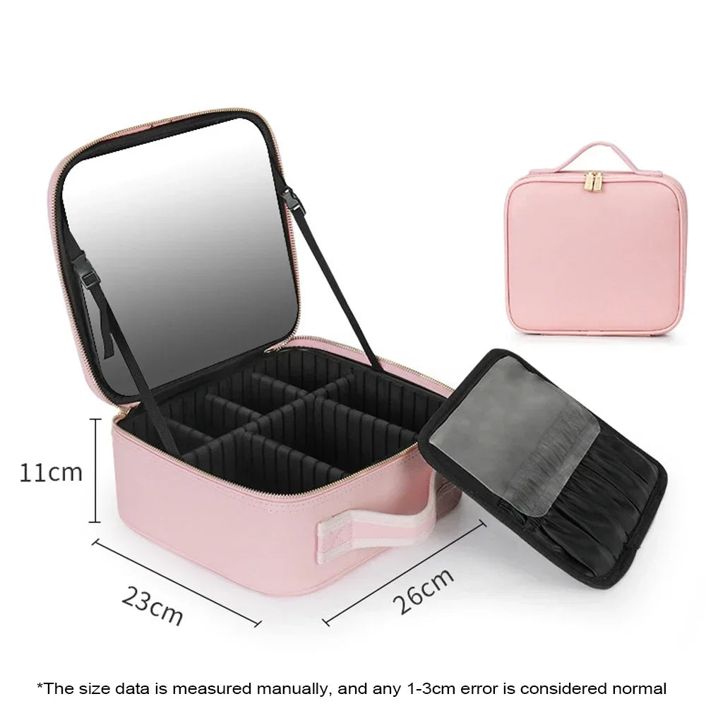 Brehn | LED Spiegel Reise Makeup Organizer Tasche