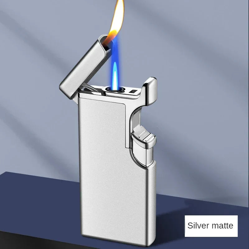Metall Double Fire Jet Butan Feuerzeug | Brehn