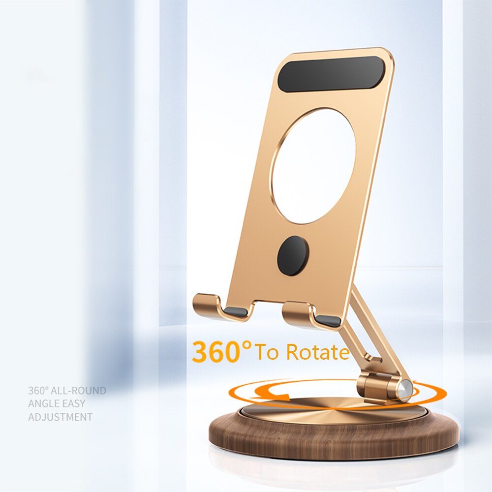 Brehn | 360 Rotierbarer Holzkippbarer Universeller Handyhalter
