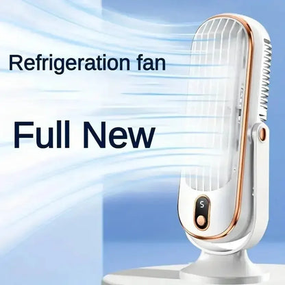 Große Batterie Doppelmotor Haushaltskühler, 5-Geschwindigkeits-Luftkühlungsventilator 720 ° Surround-Luftbläser, tragbarer USB-Ventilator | Brehn