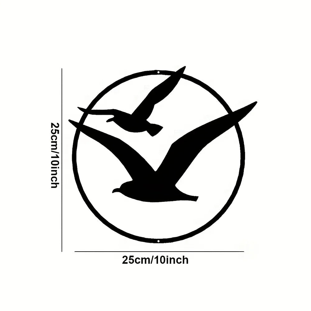 Seaside Seagulls Eisen Kunst Wandkunst 3D Metall Skulpturen Vögel Wanddekoration Für Wohnzimmer Esszimmer Kreative Zeitgenössische Nordische Hausdekoration | Brehn