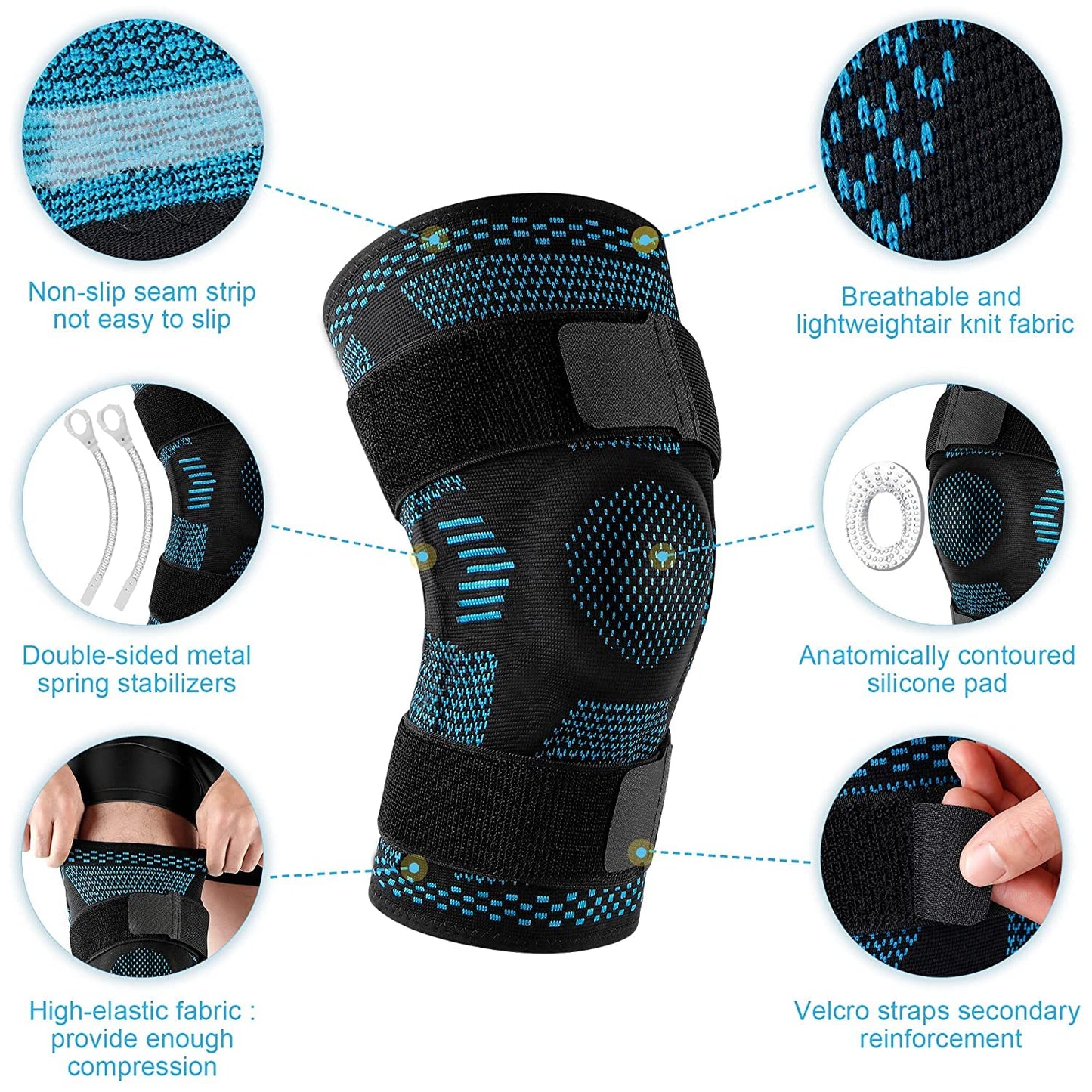 Brehn | Knie Stabilizer Unterstützung Gel Polster