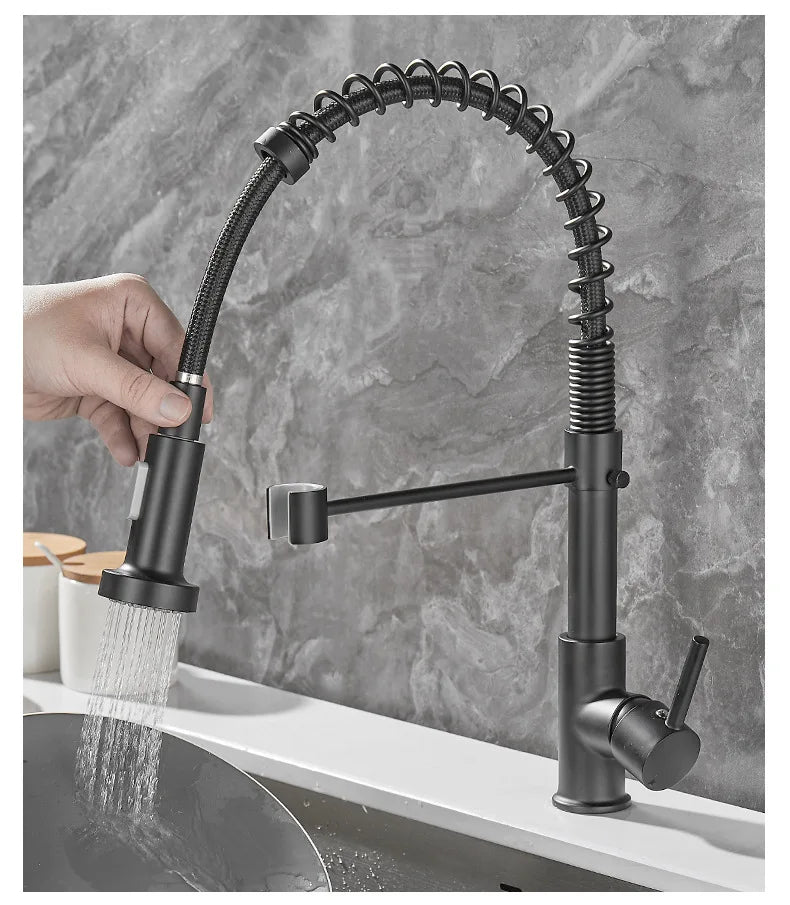 Brehn | DualFlow Küchenarmatur - Luxuriöse Doppel-Bronze-Küchenarmatur