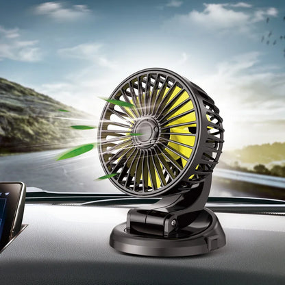 Brehn | Ventoro Auto-Ventilator 12V/24V/5V | USB oder Zigarettenanzünder | Drehbar & Kompakt | Für PKW, LKW, SUV, Wohnmobil & Büro