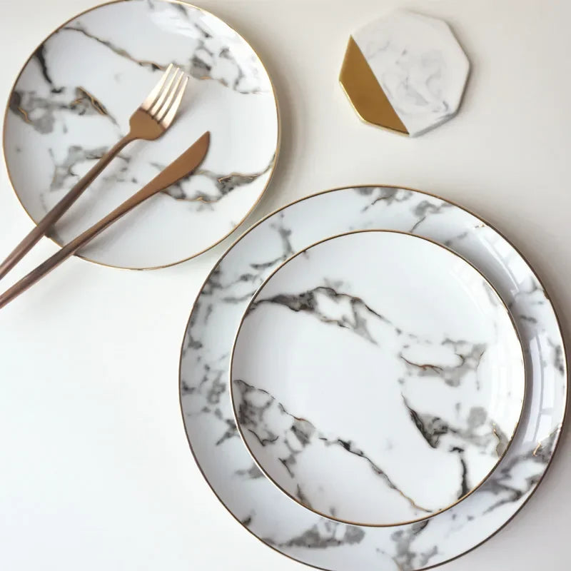 Marmorplatte 2-teilige Set Brehn