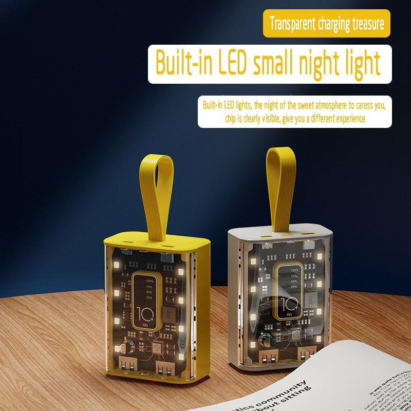 VIvolux | Transparente Einblick Schnelllade-Powerbank
