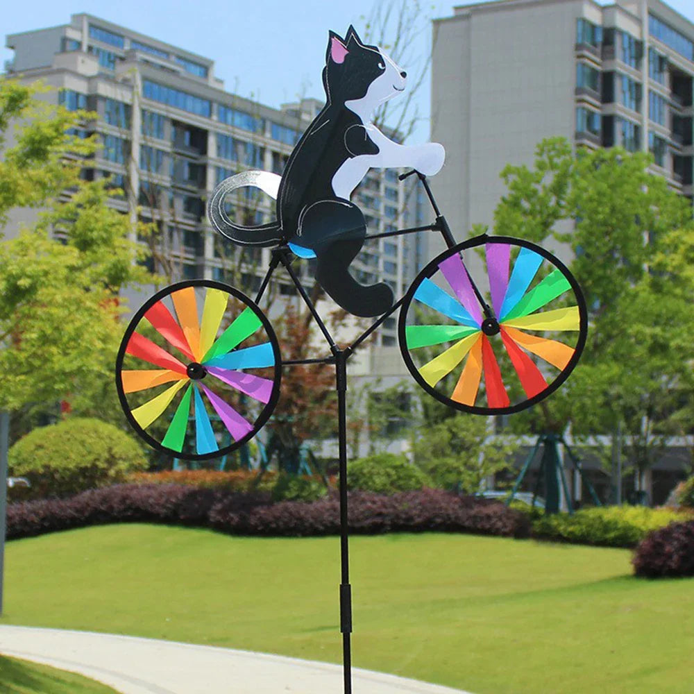 Brehn | Regenbogen Fahrrad Katze Garten Dekoration