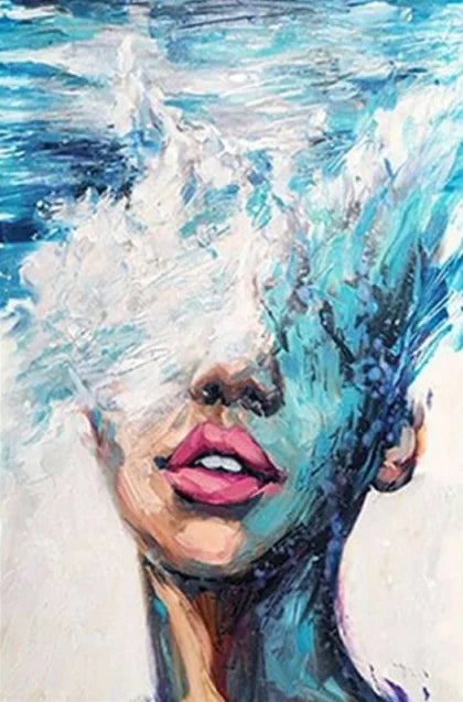 Modern Abstract Portrait Überlagerung Landschaft Wandkunst Fine Art Leinwanddrucke Schwarz Weiß Bilder Für Modernes Wohnzimmer Eingangsbereich Foyer Kunst Dekor (Unrahmt) | Brehn